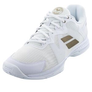 Babolat Women's SFX3 All Court Tennis Shoes White and Gold